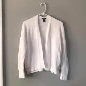 White knit cardigan